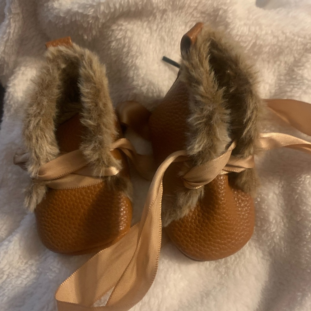 Cozy Brown Fur-Lined Kids Shoes